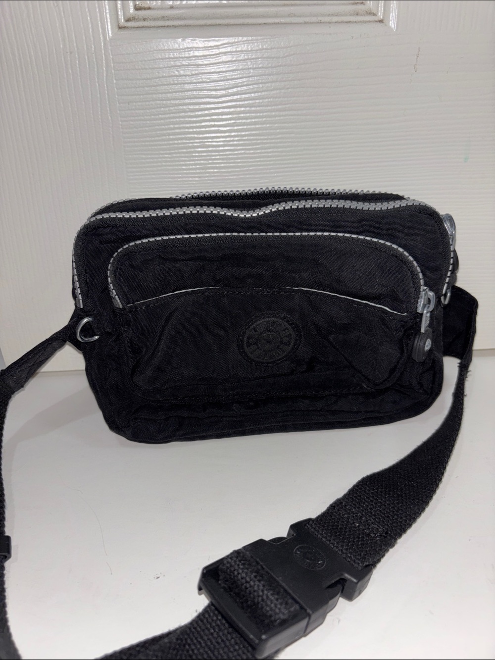 Kipling Abanu Black Roomy Multi Convertible Adjustable Belt Bag